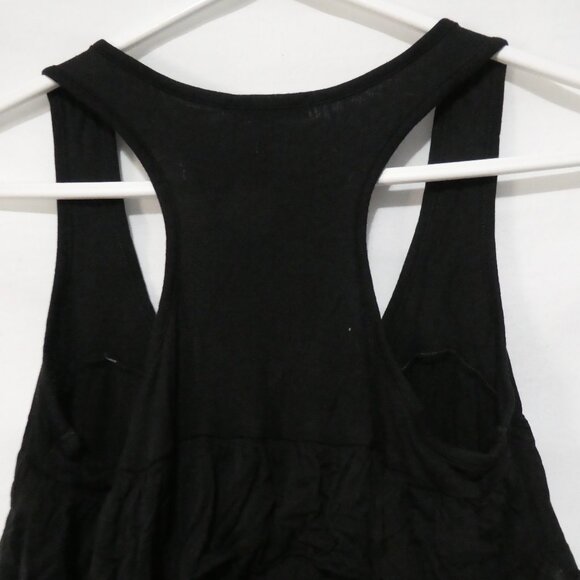 TALULA | small | Black Tiered Ruffle Raverback Sleeveless Top - Picture 10 of 14